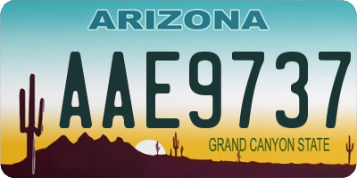 AZ license plate AAE9737