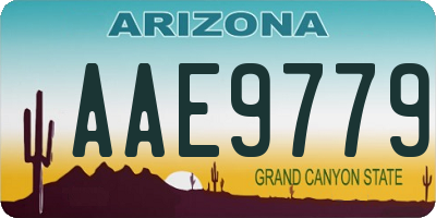 AZ license plate AAE9779