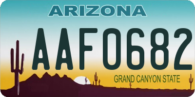 AZ license plate AAF0682