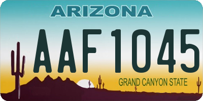 AZ license plate AAF1045