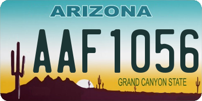 AZ license plate AAF1056