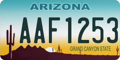 AZ license plate AAF1253