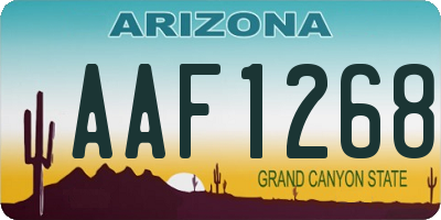 AZ license plate AAF1268