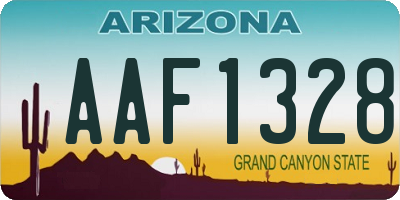 AZ license plate AAF1328
