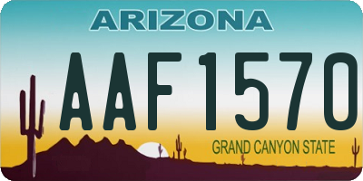 AZ license plate AAF1570