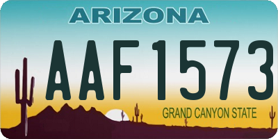 AZ license plate AAF1573