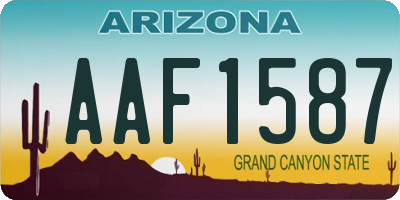 AZ license plate AAF1587