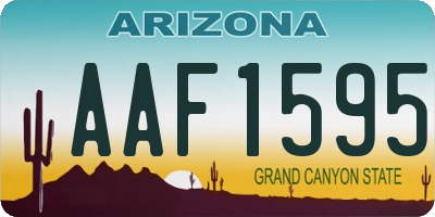 AZ license plate AAF1595