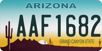AZ license plate AAF1682