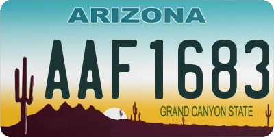 AZ license plate AAF1683