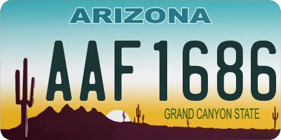 AZ license plate AAF1686