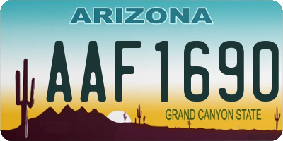 AZ license plate AAF1690