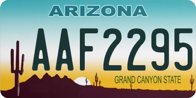 AZ license plate AAF2295