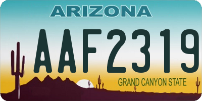 AZ license plate AAF2319