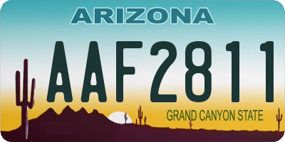 AZ license plate AAF2811