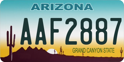 AZ license plate AAF2887