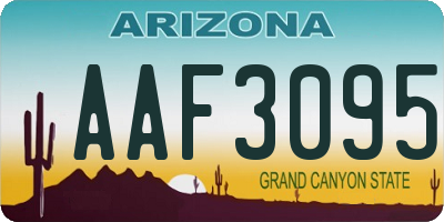 AZ license plate AAF3095