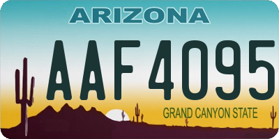 AZ license plate AAF4095