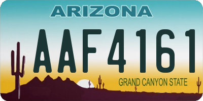 AZ license plate AAF4161