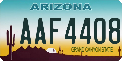 AZ license plate AAF4408