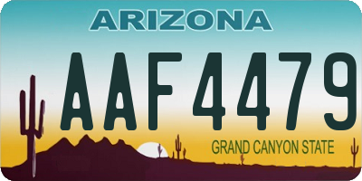 AZ license plate AAF4479