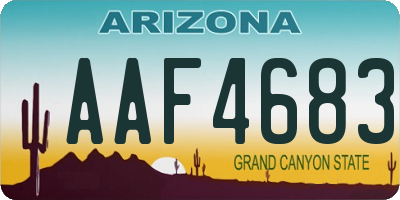 AZ license plate AAF4683