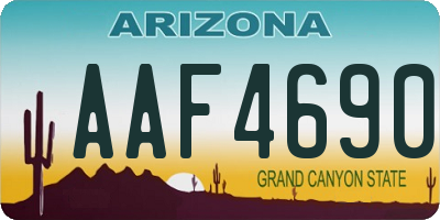 AZ license plate AAF4690