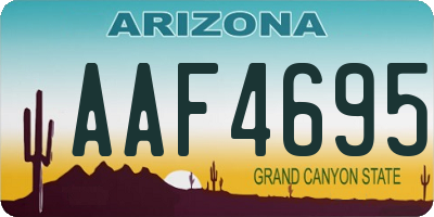 AZ license plate AAF4695