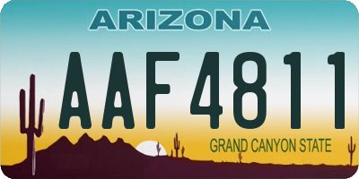 AZ license plate AAF4811