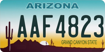 AZ license plate AAF4823