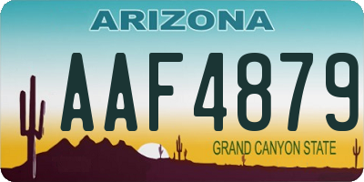 AZ license plate AAF4879