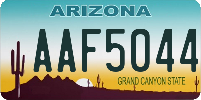 AZ license plate AAF5044