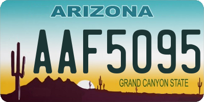 AZ license plate AAF5095