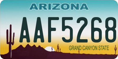 AZ license plate AAF5268