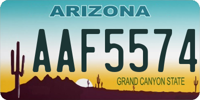 AZ license plate AAF5574