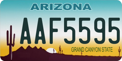 AZ license plate AAF5595