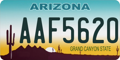 AZ license plate AAF5620
