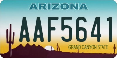 AZ license plate AAF5641