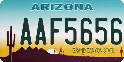 AZ license plate AAF5656