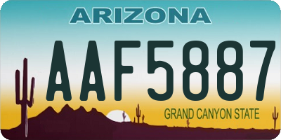 AZ license plate AAF5887