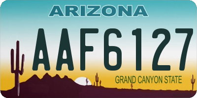 AZ license plate AAF6127