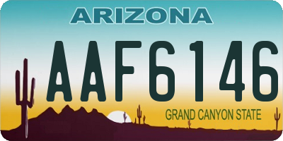 AZ license plate AAF6146