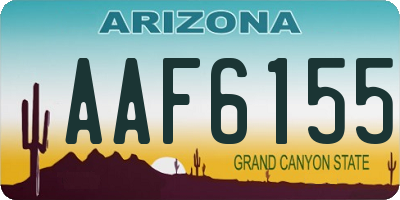 AZ license plate AAF6155