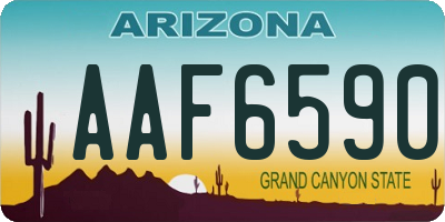 AZ license plate AAF6590