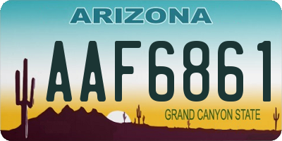 AZ license plate AAF6861