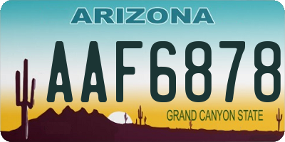AZ license plate AAF6878
