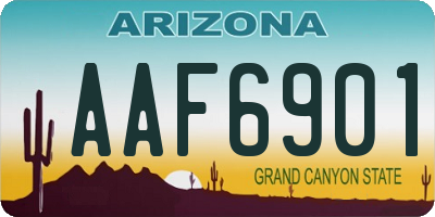 AZ license plate AAF6901