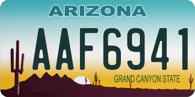 AZ license plate AAF6941