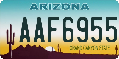 AZ license plate AAF6955