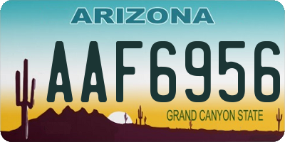 AZ license plate AAF6956